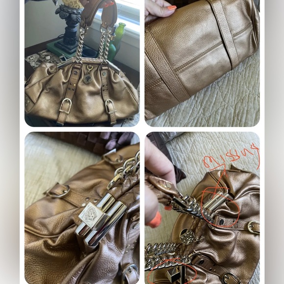 Versace gorgeous Medusa gold leather see pictures please. Price Form - Picture 7 of 14